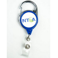 Blue Carabiner Badge Reels - No twist